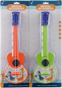 Kinder Kunststoffgitarre mit Tiermotiven 40 cm