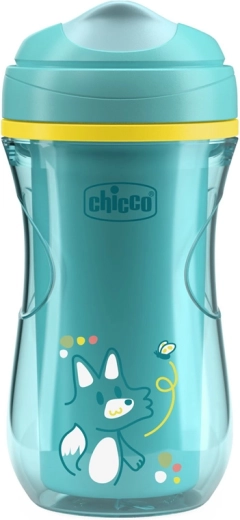 Chicco Active Thermobecher mit hartem Trinkaufsatz, Teal, 266 ml, 14m+