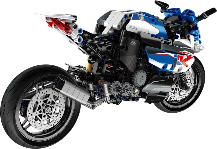 Detailliertes Sportmotorrad mit mechanischer Optik