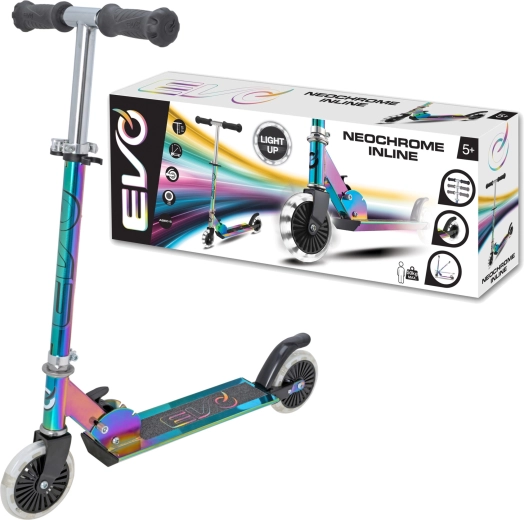 Kinder-Klapproller EVO Light Up Neochrome mit leuchtenden Rädern