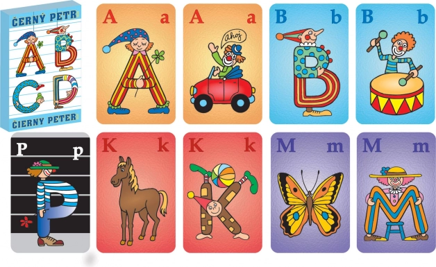 Karten Schwarzer Peter Alphabet