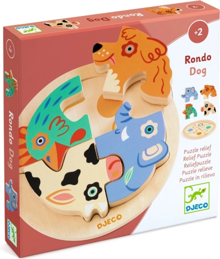 Djeco Holz-Steckpuzzle Tiere (4 Teile)