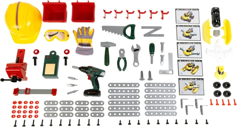 Umfangreiches Zubehör zum Bauen und „Reparieren“