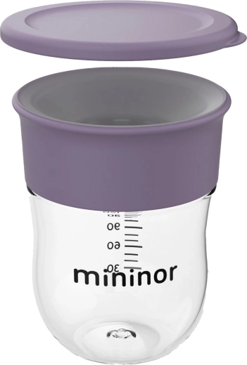 Mininor Trainingsbecher 360° 220 ml Lilac Flower