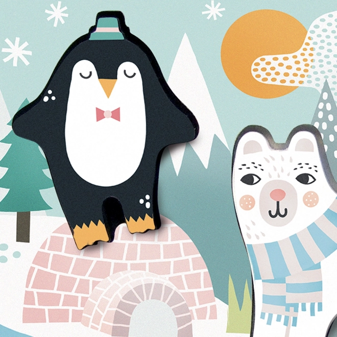 Vilac sensorisches Holzpuzzle Eis-Tiere