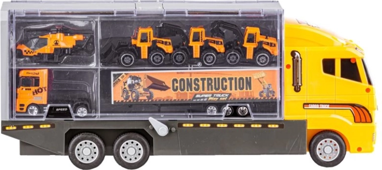 Großer Lkw 2-in-1: Transporter und Garage