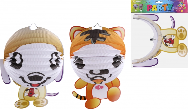 Lampion Kugel 25 cm Katze oder Hund