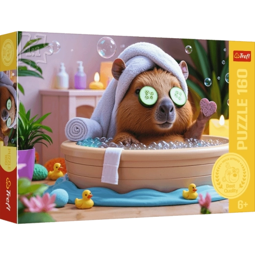 Trefl Puzzle Kapybara im Spa 160 Teile