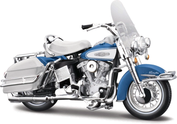Maisto Harley-Davidson 1966 FLH Electra Glide blau-weiß 1:18