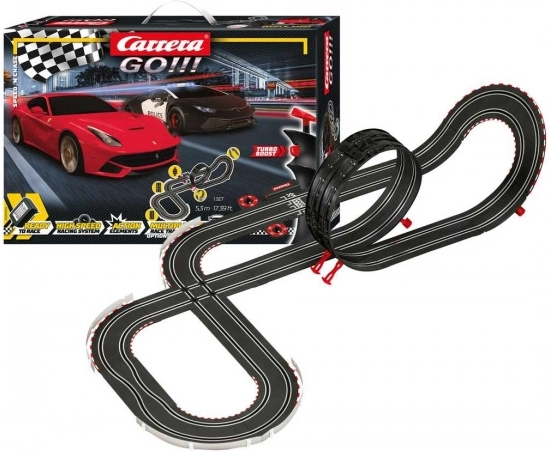 Carrera GO Autorennbahn Speed’n Chase 5,3 m mit Ferrari F12 und Lamborghini Huracán Police