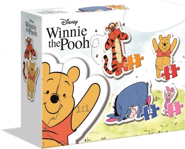 CLEMENTONI Mein erstes Puzzle Winnie Puuh 4-in-1 (2, 3, 4, 5 Teile)