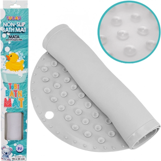 Tuban rutschfeste Badematte Tubi, grau 70 × 35 cm