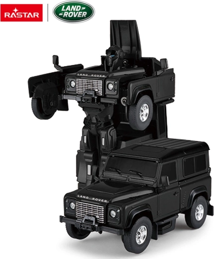 Metallauto und Roboter 2 in 1 Land Rover Defender Rastar 1:32 schwarz - 1 Stück