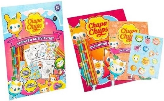 Chupa Chups duftende Malvorlagen mit Stickern und Buntstiften