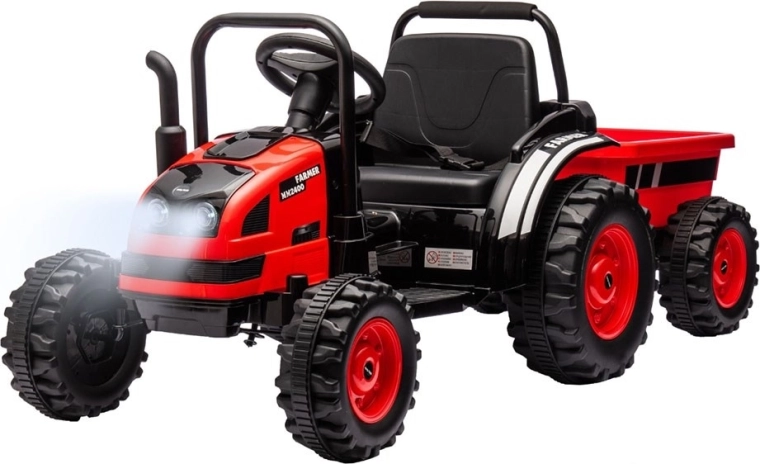 Elektrischer Traktor mit Anhänger MILLY MALLY Farmer – rot