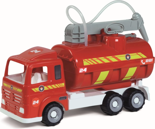 Androni Feuerwehrauto mit Wasserstrahlpumpe und gummierten Rädern, 52 cm
