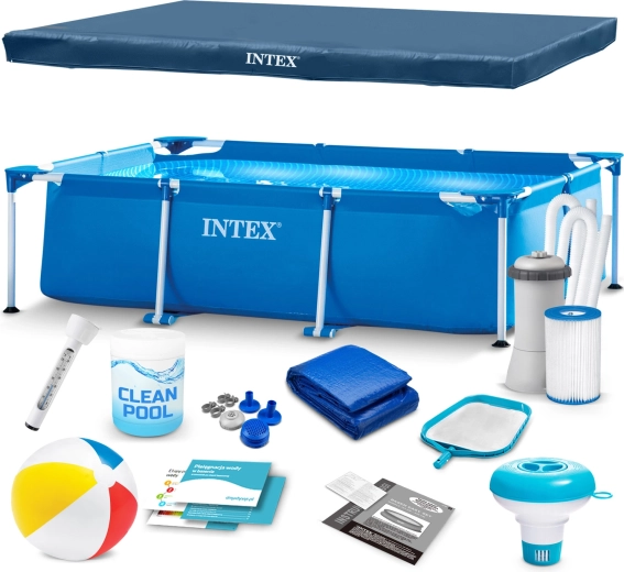 Gartenrahmenpool 300 × 200 × 75 cm Set INTEX