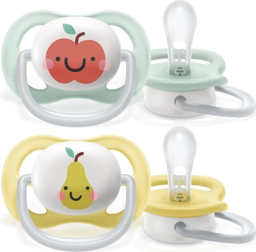 Philips Avent Beruhigungssauger Ultra Air neutral Apfel 0–6 M, 2 Stk.