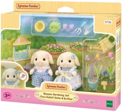 Sylvanian Families Blumenset mit den Geschwistern Flora Rabbit