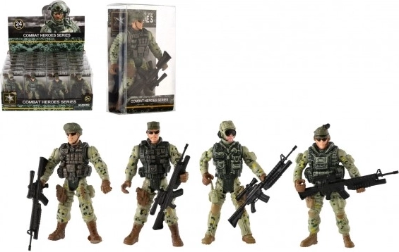 Militär-Actionfigur mit Waffe 10 cm in Kunststoffbox