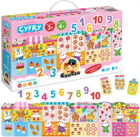 Puzzle Zahlen Kaninchen