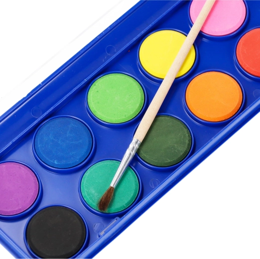 12 kräftige Aquarellfarben