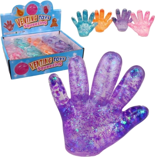 Anti-Stress-Quetschhand aus Gel im Displaykarton (12 Stk.)