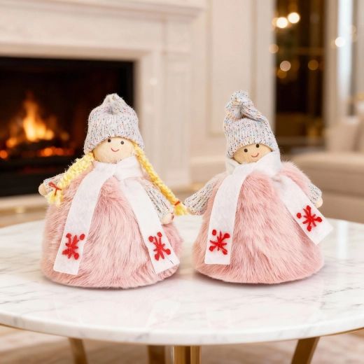 Weihnachtliche dekorative Puppe, 13 cm, 2 Designs – 1 Stück
