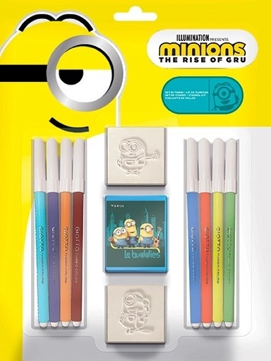 Multiprint Stempelset Minions – 2 Stempel und 8 Filzstifte