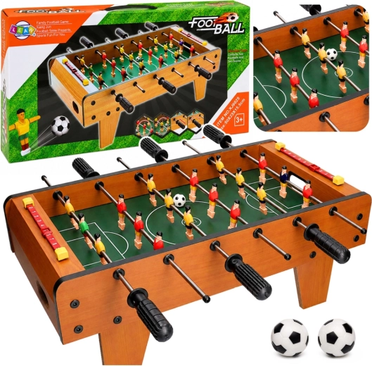 Mini-Tischkicker 50 cm – Holzoptik-Spielti﻿sch