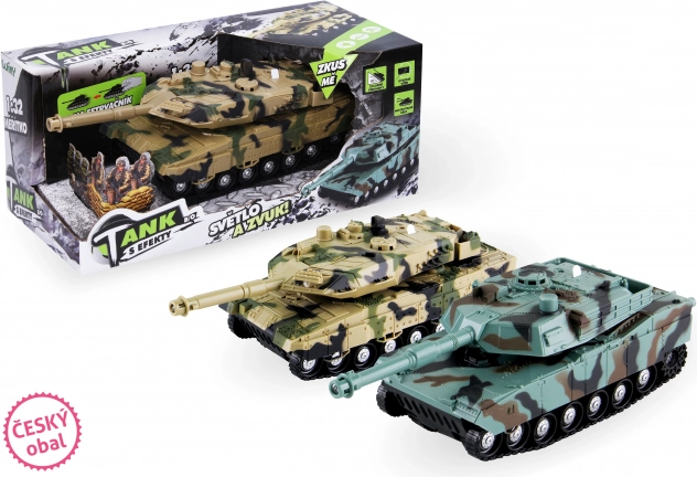 Aufziehpanzer mit Licht- und Soundeffekten 26 cm