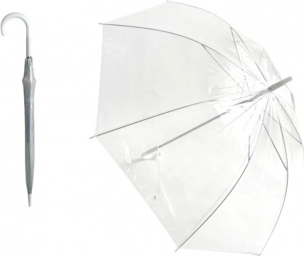 Transparenter Hochzeitsregenschirm Kunststoff/Metall 82 cm