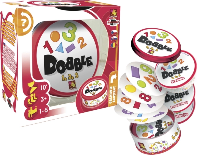 Dobble 1-2-3 Kinderspiel für Reaktion und Aufmerksamkeit