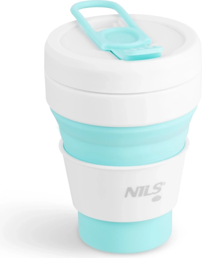 Faltbarer Silikonbecher NILS Camp 355 ml mintgrün