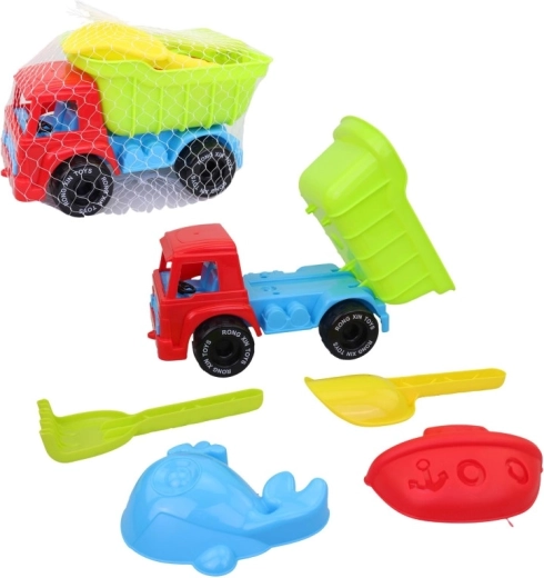 5-teiliges Kunststoff-Sandspielset mit Kipper