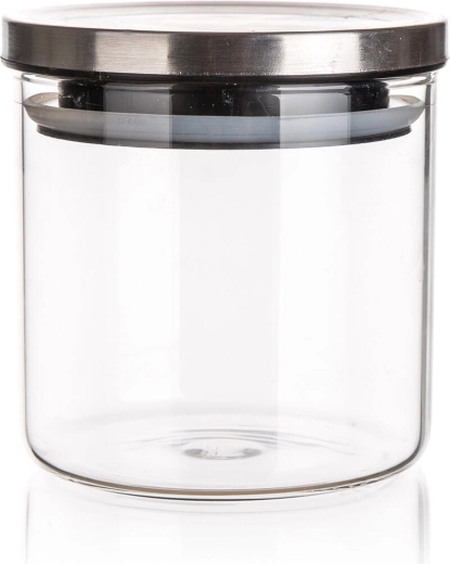 Glasdose FREIA 0,65 l mit Edelstahldeckel