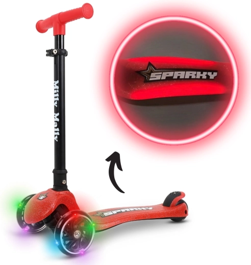 Milly Mally Kinder-Dreirad-Scooter Sparky rot