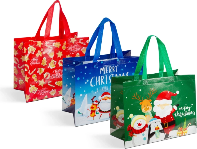 Weihnachtliche Geschenktüten mit Motiv – 12 Stück