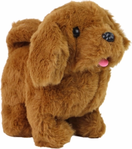 Interaktiver brauner Lauf-Hund – bellt und wedelt mit dem Schwanz