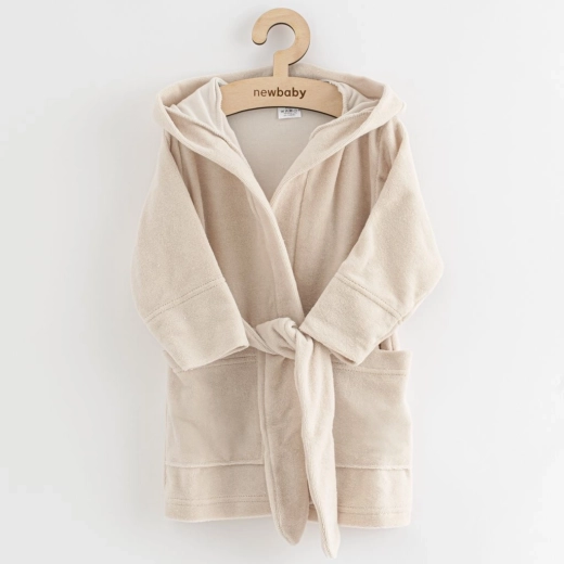 Kinder-Frottee-Bademantel New Baby Comfortably beige 116/122