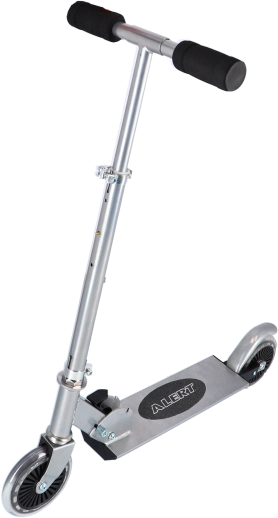 Klappbarer Aluminium-Roller mit Schaumstoffgriffen, Fußbremse und 50 kg Tragfähigkeit