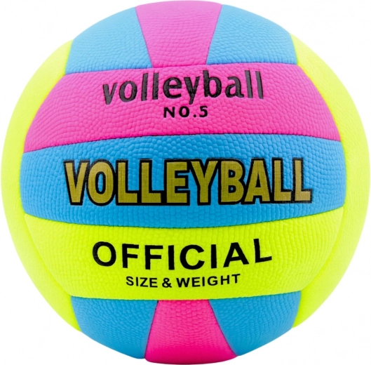 Bunter Volleyball Größe 5, Durchmesser 20 cm