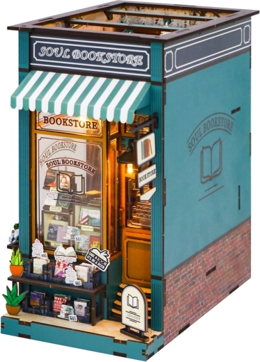2Kids Toys 3D-Puzzle Buchstütze Miniaturhaus Seelenbuchhandlung