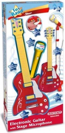 Bontempi Rockgitarre mit verstellbarem Mikrofonständer