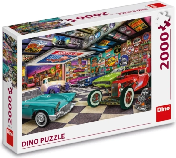 Retro-Garage voller Oldtimer