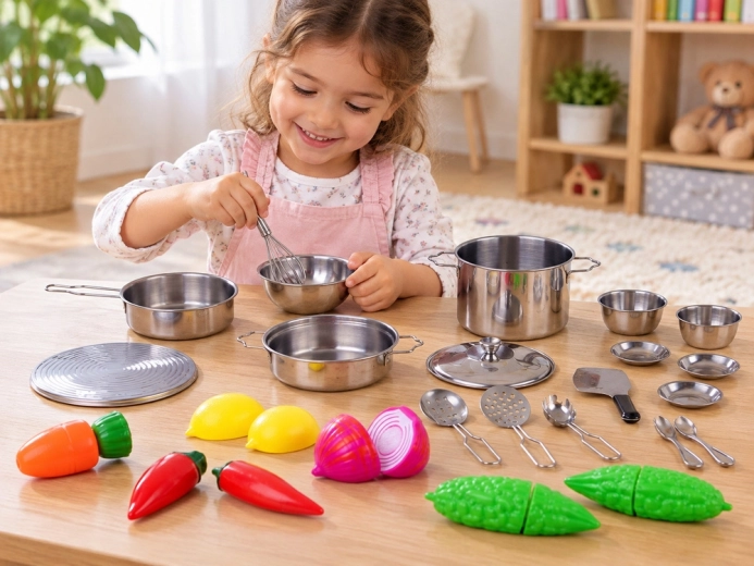 Umfangreiche Ausstattung für kleine Köche