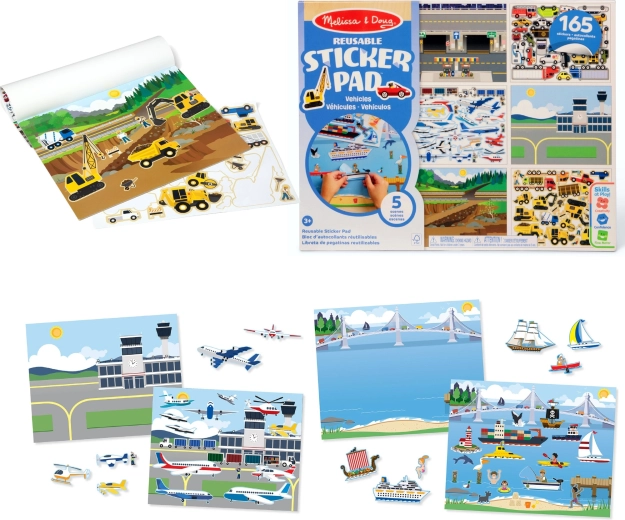 Melissa & Doug wiederverwendbare Aufkleber Fahrzeuge
