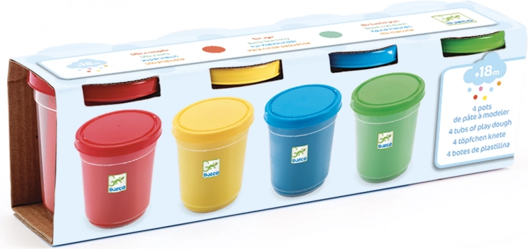 Bunte Knetmasse DJECO 4 Farben