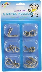 Metallpuzzles – Set mit 6 Stück