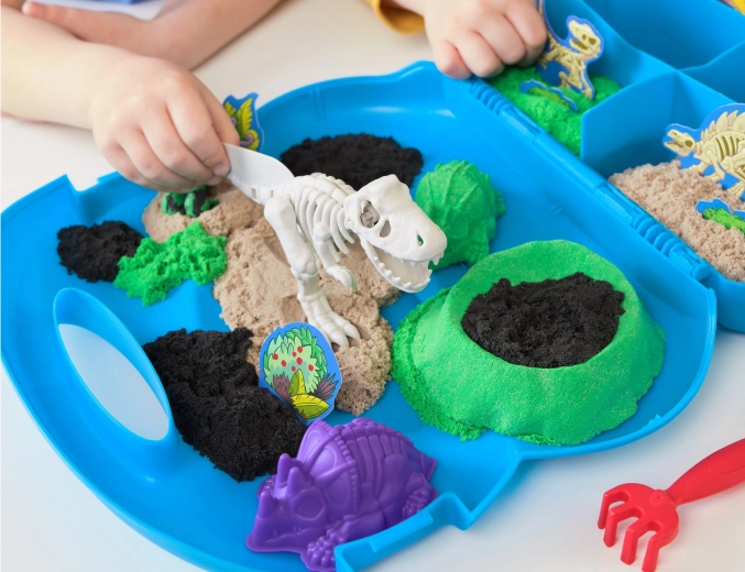 Ausgrabungen mit T-Rex-Skelett